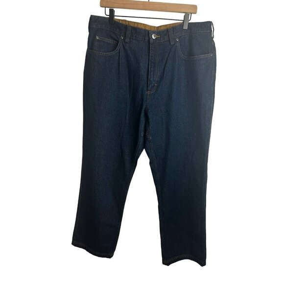 Duluth Trading Co Mens Ballroom Relaxed Fit Jeans Dark Denim 37 x 30 Unworn New - Picture 4 of 9